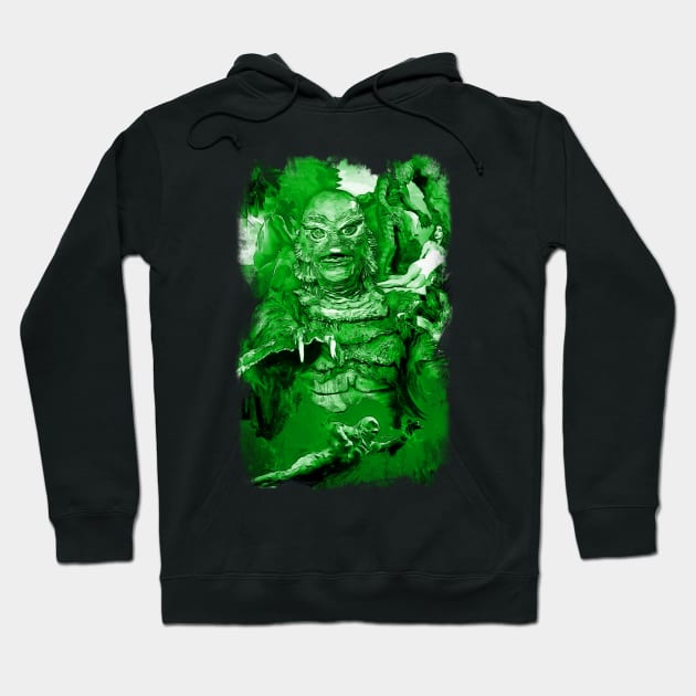 The Creature from the Black Lagoon Hoodie by xenomorphicpress